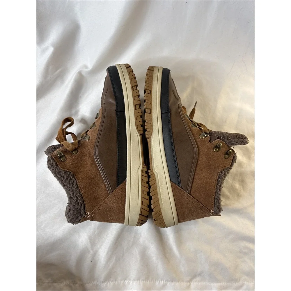 Weatherproof Men's 10 Landon Leather Winter Snow‎ Boots Brown 1527213